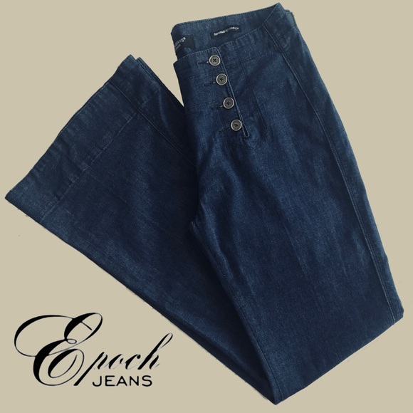 VINTAGE Epoch Jeans Chambray Denim Bell Flare Sailor Jeans. Sz. 11 - Picture 12 of 12